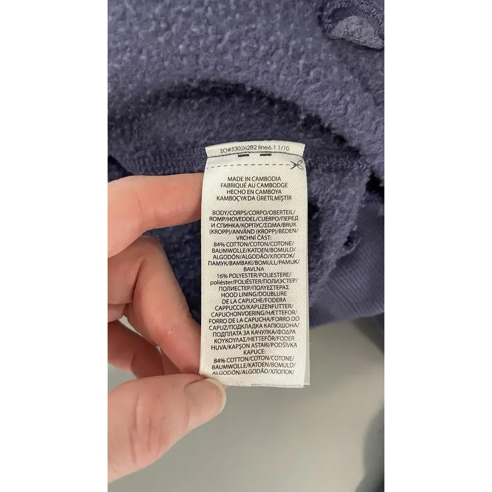 Polo Ralph Lauren Big Pony Hoodie Preppy Classic Sweatshirt  Purple Women's S - Picture 10 of 13